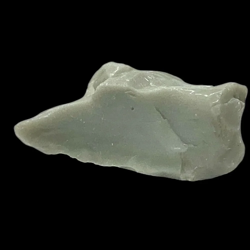 Light Farmhouse Gray Art Glass Cullet Glowing Uranium‎ Manganese Slag #5GX13